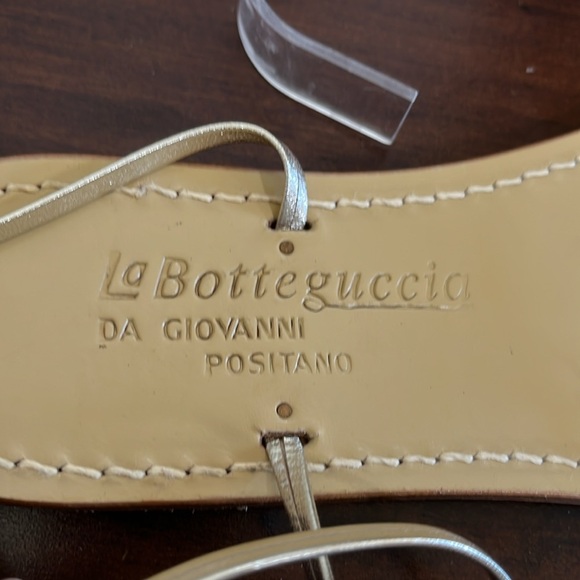 La Botteguccia Da Givanni Poisitano Gladiator Sandals Gold Women's 8.5 New - Picture 7 of 9